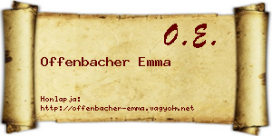 Offenbacher Emma névjegykártya